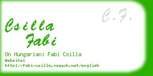 csilla fabi business card